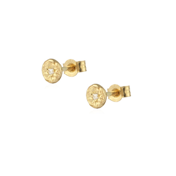 Drop pearl & diamond stud earrings - 9ct gold